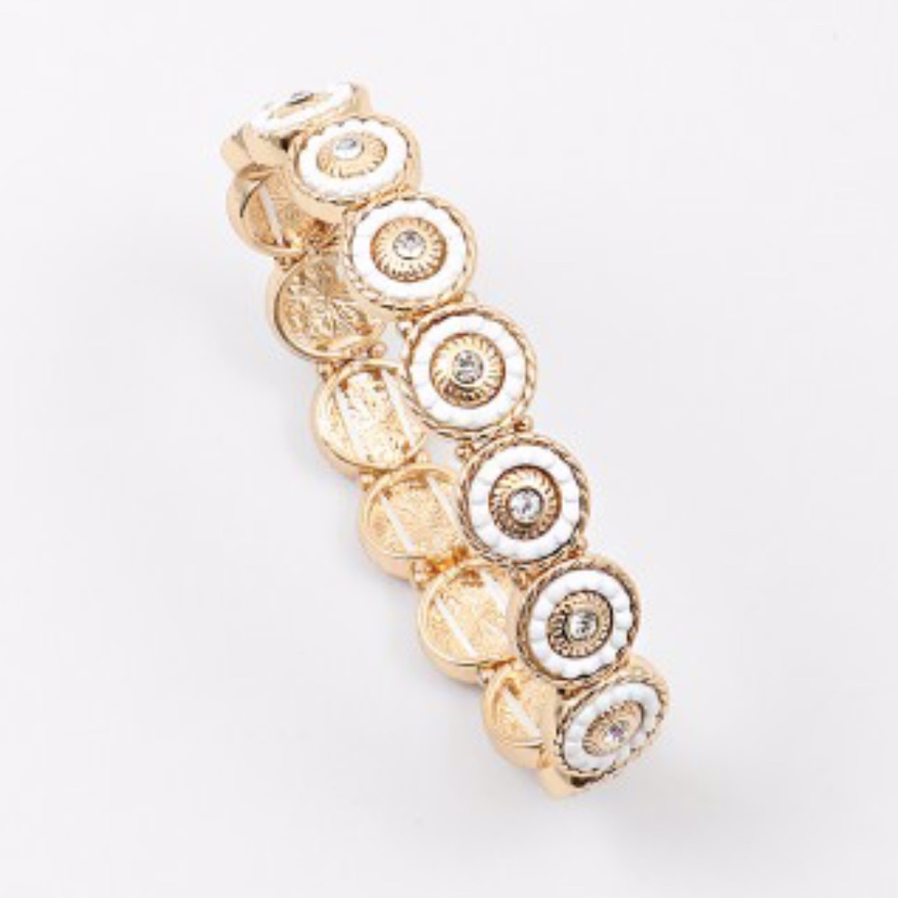TWO TONE CRYSTAL BRACELET
